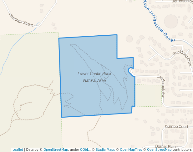 walking in Lower Castle Rock Natural Area map in Wenatchee