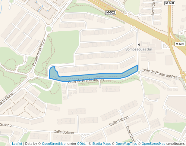 walking in Zona Verde Pública map in Pozuelo de Alarcón