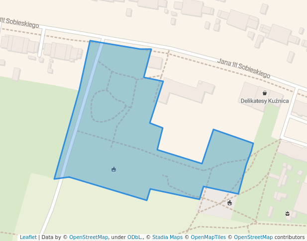 walking in Park im. Jana III Sobieskiego map in Ruda Śląska