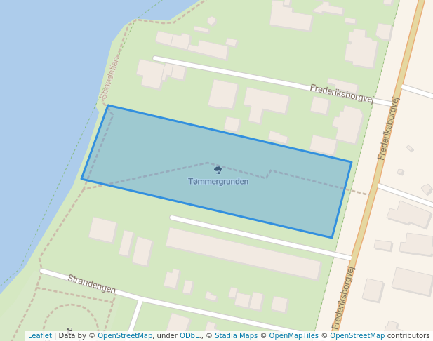 walking in Tømmergrunden map in Roskilde