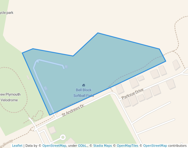 walking in Hickford Park map in New Plymouth