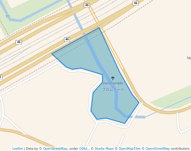 walking in プロムナード map in Moriya