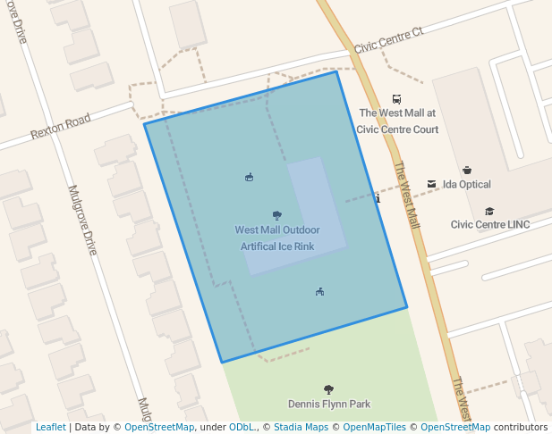 West Mall Outdoor Artifical Ice Rink