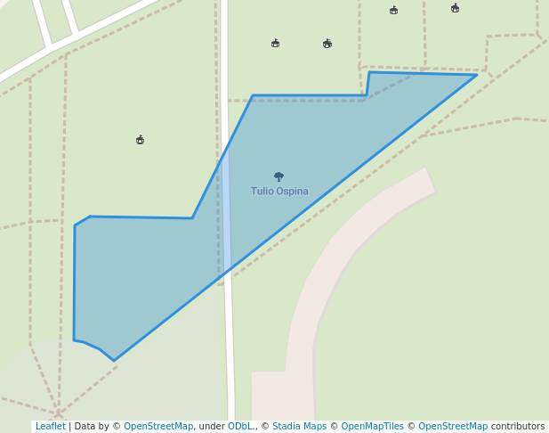 walking in Tulio Ospina map in Bello