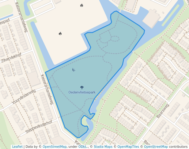 walking in Oedenvlietsepark map in Hoogvliet Rotterdam