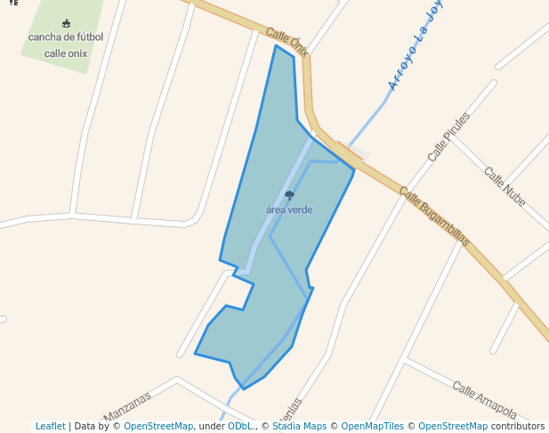 walking in área verde map in Ecatepec de Morelos