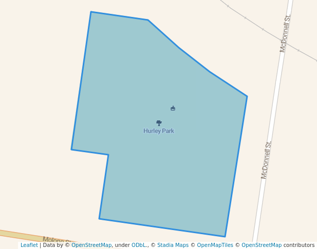 walking in Hurley Park map in Condobolin