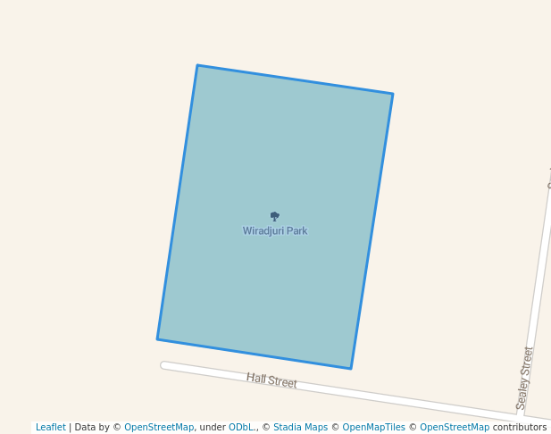 walking in Wiradjuri Park map in Condobolin