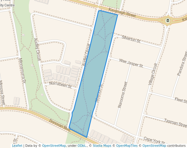 walking in Champagnat Park map in Gregory Hills