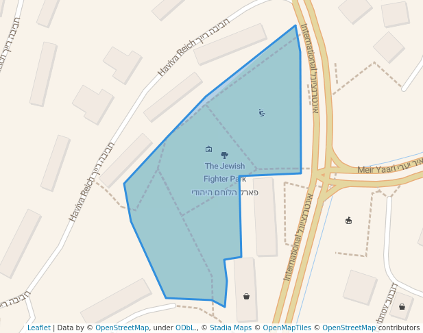 walking in The Jewish Fighter Park map in Haifa