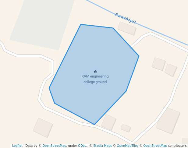 walking in KVM engineering college ground map in Cherthala