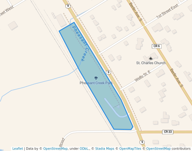 walking in Pheasant Creek Park map in Herman