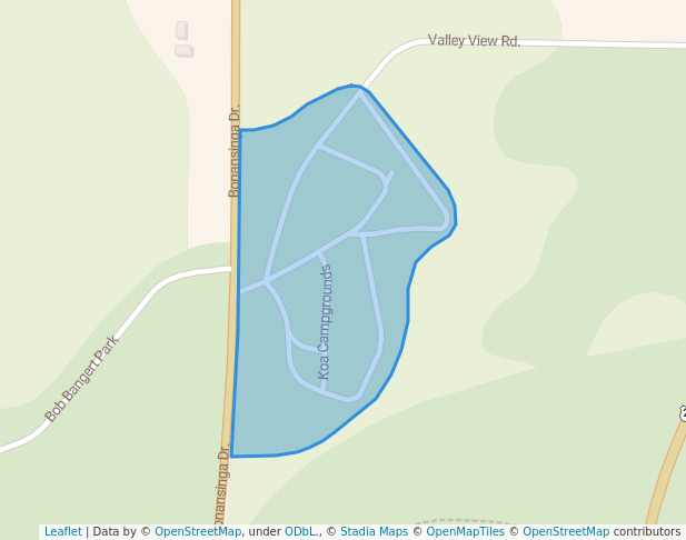 walking in Driftwood Campground map in Quincy