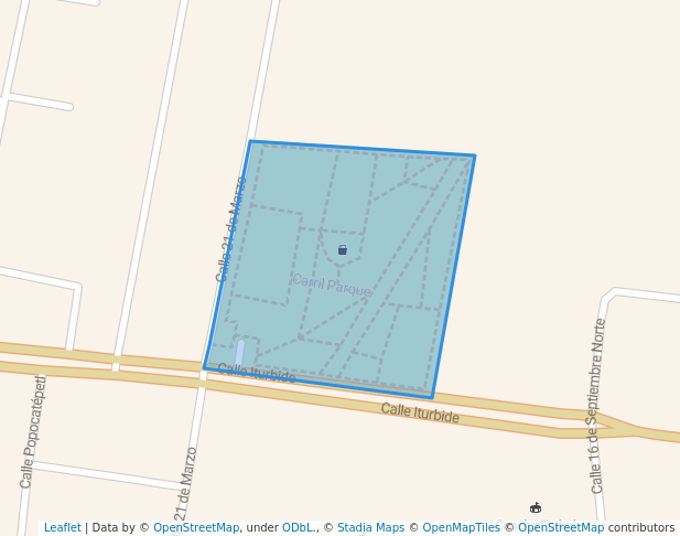 walking in Parque Municipal Jalpa map in Jalpa