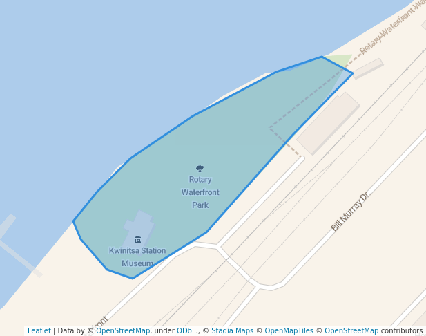 walking in Rotary Waterfront Park map in Prince Rupert