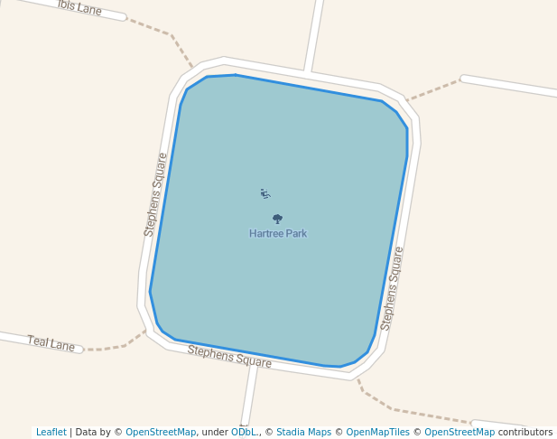 walking in Hartree Park map in Mallabula