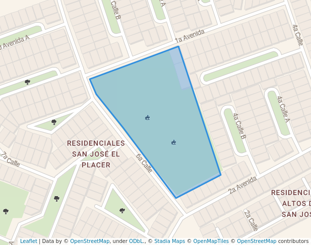 walking in Campo San José el Placer map in Villa Nueva