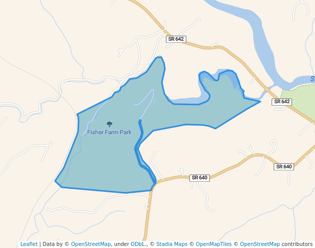 walking in Fisher Farm Park map in Ridgeway