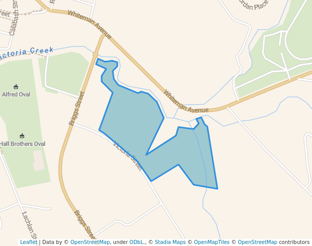 walking in Blackguard Gully Reserve map in Young