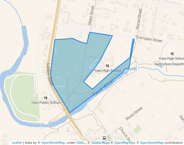 walking in Victoria Park map in Yass