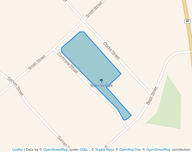 walking in Wolumla Park map in Wolumla