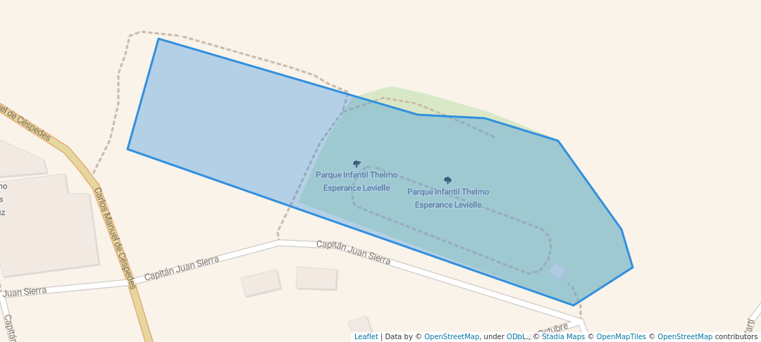 walking in Parque Infantil Thelmo Esperance Levielle map in Banes