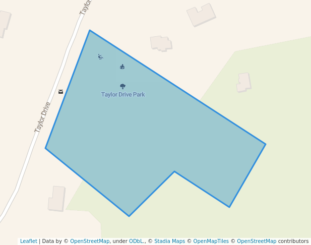 walking in Taylor Drive Park map in Windsor Junction