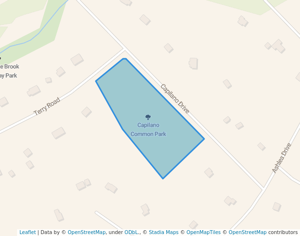 walking in Capilano Common Park map in Windsor Junction