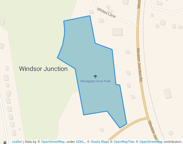 walking in Windgate Drive Park map in Windsor Junction