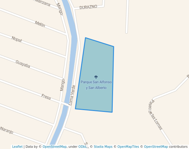 walking in Parque San Alfonso y San Alberto map in Tepatitlán de Morelos