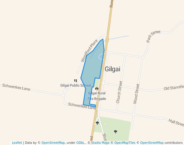 walking in Cliff Denovan Memorial Park map in Gilgai