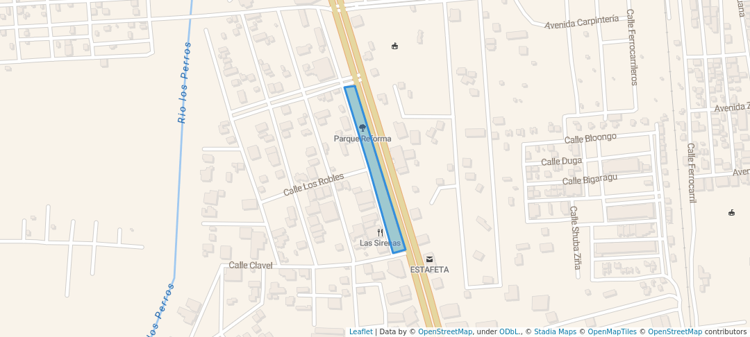 walking in Parque Reforma map in Juchitán de Zaragoza