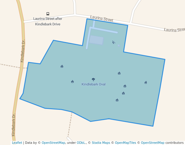 walking in Kindlebark Oval map in Medowie