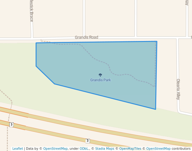 walking in Grandis Park map in Dayton