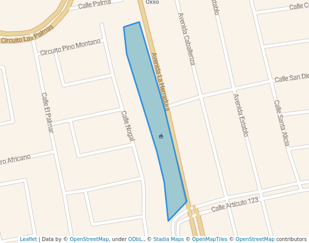 walking in Parque la Herradura map in Veracruz