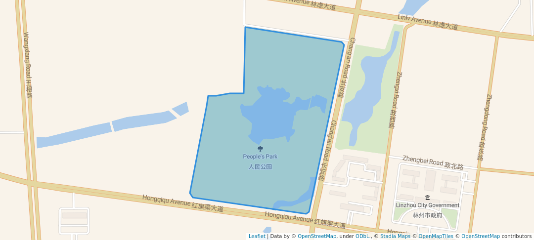 walking in People's Park map in An Yang Shi