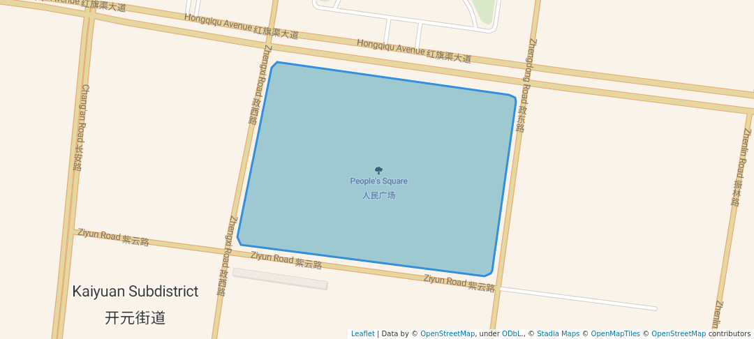 walking in People's Square map in An Yang Shi