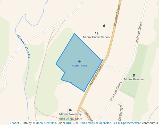 walking in Minmi Park map in Minmi