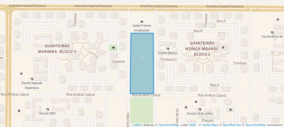 walking in Parque da Paz map in Kilamba