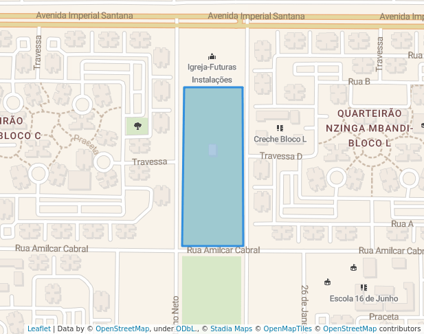 walking in Parque da Paz map in Kilamba