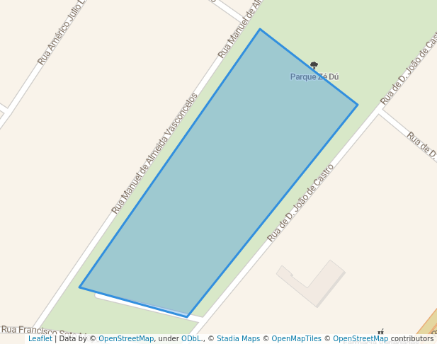 walking in Parque Zé Dú map in Luanda