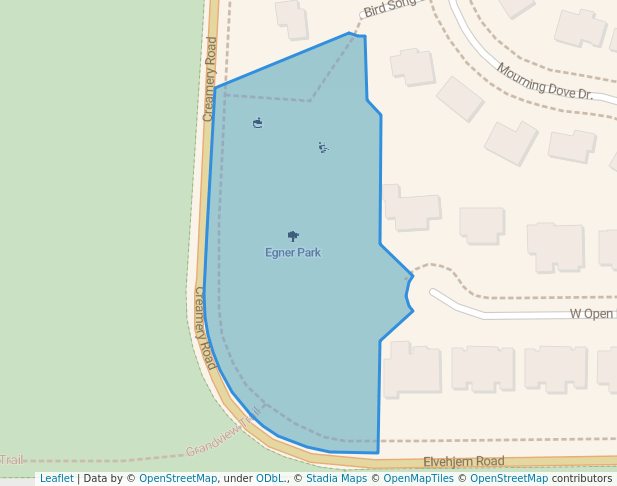 walking in Egner Park map in McFarland