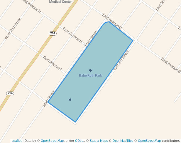 walking in Babe Ruth Park map in Muleshoe