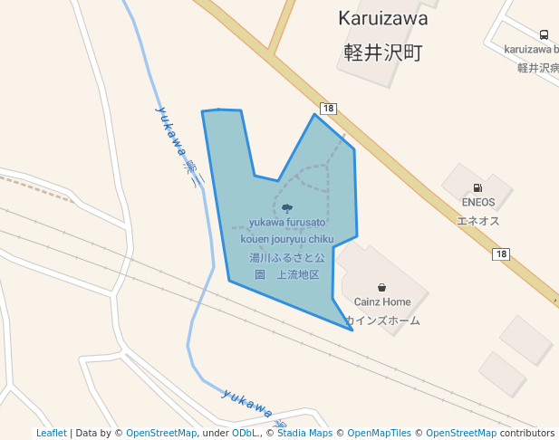 湯川ふるさと公園　上流地区