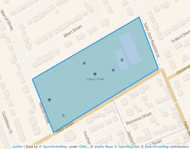 walking in Yahou Park map in Embrun