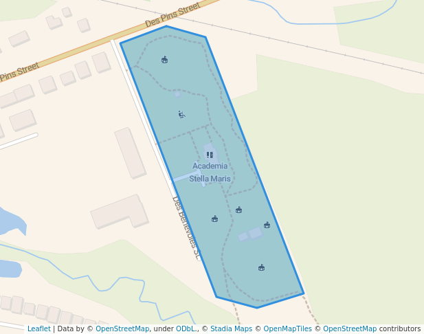 walking in Rodolphe Latreille Park map in Limoges