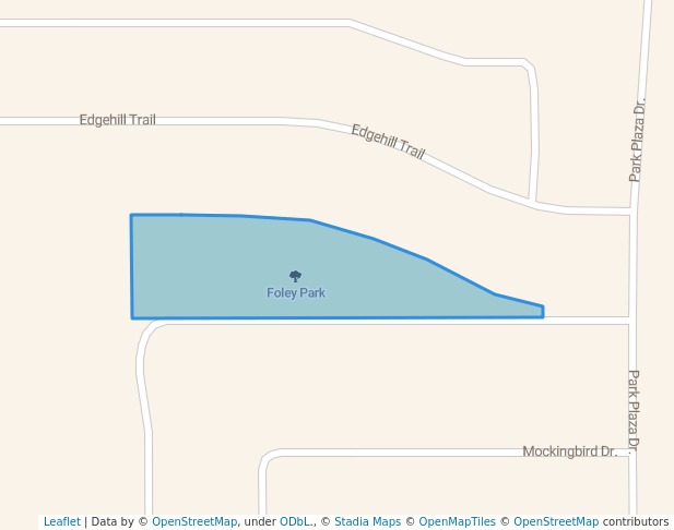 walking in Foley Park map in Iowa Park