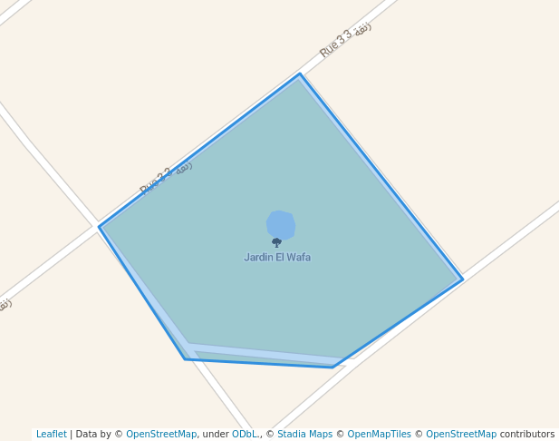 walking in Jardin El Wafa map in Mohammedia
