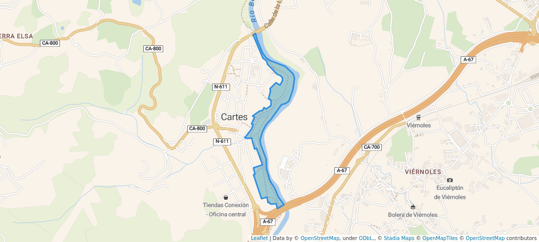 walking in Parque de Rafael de la Sierra map in Cartes