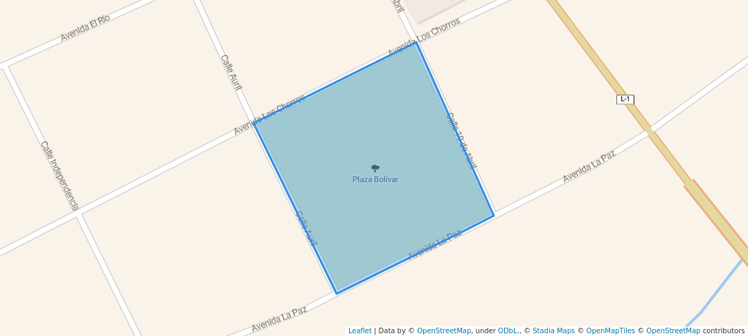 walking in Plaza Bolívar map in Libertad